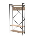 Scaffale ingresso appendiabiti Kety metallo antracite