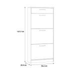 Scarpiera Cecilia con 3 scomparti ed un cassetto colore rovere 58.2x20.4x127.7 H cm.