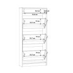 Scarpiera Cecilia con 3 scomparti ed un cassetto colore rovere 58.2x20.4x127.7 H cm.