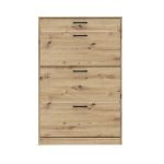 Scarpiera Cecilia con 3 scomparti ed un cassetto colore rovere 83.2x20.4xH 127.7 cm.