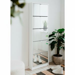 Scarpiera Koblenz 5 ante con specchio Koblenz bianco