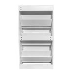 Scarpiera Manolo 3 scomparti colore bianco 63x24x115 H cm.