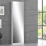 Scarpiera Nyx colore bianco con anta a specchio reversibile