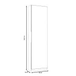 Scarpiera Nyx colore bianco con anta a specchio reversibile