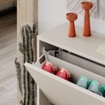 Scarpiera SHC520SAND due ante a ribalta cashmere