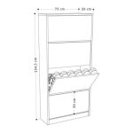 Scarpiera SHC540OAK quattro ante a ribalta rovere