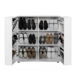 Scarpiera Satos02A bianca 2 ante e 8 ripiani