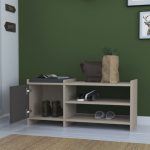 Scarpiera Sunno tortora con anta colore antracite