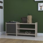 Scarpiera Sunno tortora con anta colore antracite