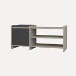 Scarpiera Sunno tortora con anta colore antracite