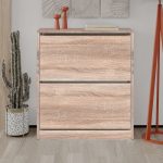 Scarpiera shc520 a due ante a ribalta  rovere