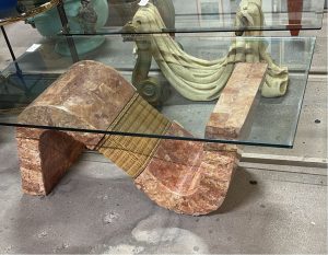 Tavolino in vetro Nuovo da esposizione 362/U