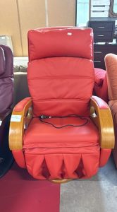 Poltrona Helios relax in ecopelle rosso Nuova da esposizione 2329/U