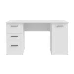 Scrivania Domitilla con 3 cassetti e un'anta colore bianco