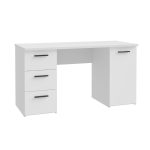 Scrivania Domitilla con 3 cassetti e un'anta colore bianco