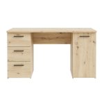 Scrivania Domitilla con 3 cassetti e un'anta colore rovere