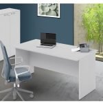 Scrivania Ibisco 160x80x74H cm bianco frassinato