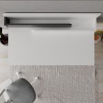 Scrivania Leila bianco con dettagli antracite con cassetto