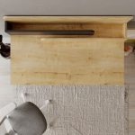 Scrivania Leila rovere con dettagli antracite con cassetto