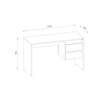 Scrivania Paco3 con due cassetti colore rovere e antracite