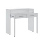 Scrivania Scrivia con piano a scomparsa con due cassetti colore bianco opaco