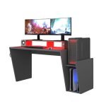 Scrivania game reversibile 5021 con luci led colore antracite