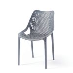 Sedia Bilros polipropilene grigio set 4 pezzi