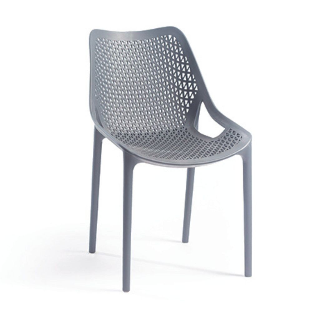 Sedia Bilros polipropilene grigio set 4 pezzi