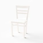 Sedia Cromica in legno bianco opaco set 2 pezzi