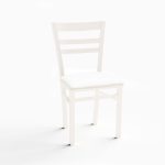 Sedia Cromica in legno bianco opaco set 2 pezzi