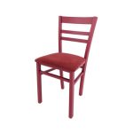 Sedia Cromica in legno cremisi set 2 pezzi