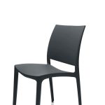 Sedia Curtis polipropilene antracite design ergonomico set 4 pezzi