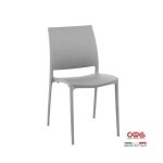 Sedia Curtis polipropilene antracite design ergonomico set 4 pezzi
