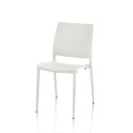 Sedia Curtis polipropilene bianca design ergonomico set 4 pezzi