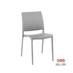 Sedia Curtis polipropilene bianca design ergonomico set 4 pezzi
