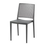 Sedia Grid polipropilene grigio set 4 pezzi