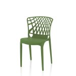 Sedia Logan polipropilene agave schienale avvolgente traforato set 4 pezzi