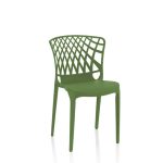 Sedia Logan polipropilene agave schienale avvolgente traforato set 4 pezzi