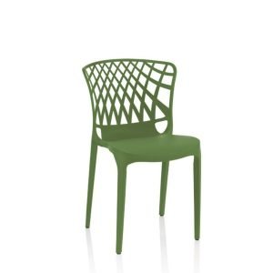 Sedia Logan polipropilene agave schienale avvolgente traforato set 4 pezzi