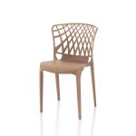 Sedia Logan polipropilene corda schienale avvolgente traforato set 4 pezzi