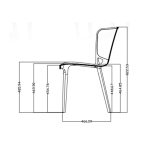 Sedia Logan polipropilene grigio metal schienale avvolgente traforato set 4 pezzi