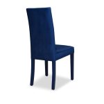 Sedia Montecarlo 3 bottoni in velluto blu e struttura in tinta set 2 pezzi
