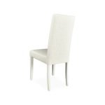 Sedia Montecarlo 3 bottoni tessuto bianco e decoro floreale set 2 pezzi