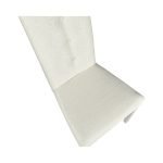 Sedia Montecarlo 3 bottoni tessuto bianco e decoro floreale set 2 pezzi