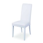 Sedia Nancy in ecopelle bianca set 2 pezzi