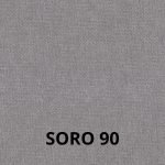 Sedia Nancy in tessuto Soro 90 grigio e struttura in tinta set 2 pezzi