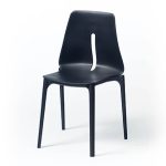 Sedia Oblong polipropilene antracite set 4 pezzi