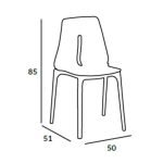 Sedia Oblong polipropilene camel set 4 pezzi