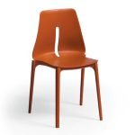 Sedia Oblong polipropilene rosso mattone set 4 pezzi