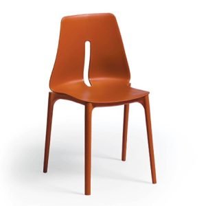 Sedia Oblong polipropilene rosso mattone set 4 pezzi